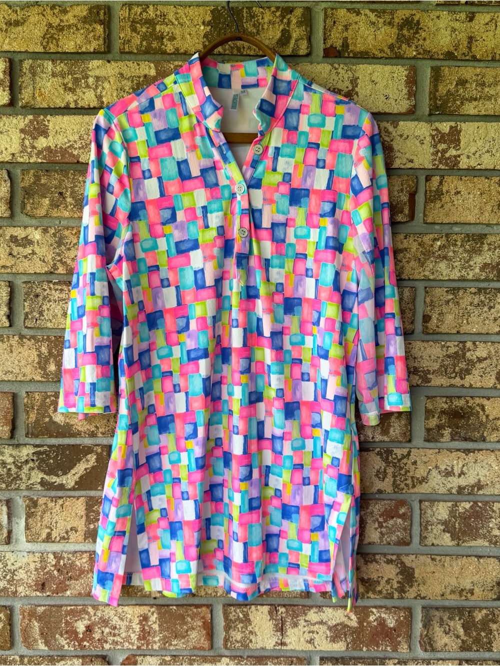 Beach Time Matching Skort & Top Size XL 2 Pockets Geometric Excellent Condition!